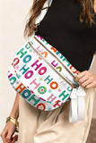 Graphic Print Multi Pocket Crossbody Bag- 4 Styles