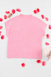 Green Pocket Ribbed Knit Short Sleeve Sweater- 9 Colors