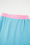 *Pre-Order* Color Block Drop Shoulder T-Shirt and Skort Set- 5 Colors
