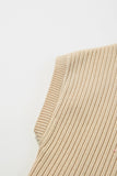 Green Pocket Ribbed Knit Short Sleeve Sweater- 9 Colors