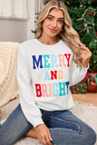 White Chenille Letter Patch Quilted Sweatshirt- 2 Styles