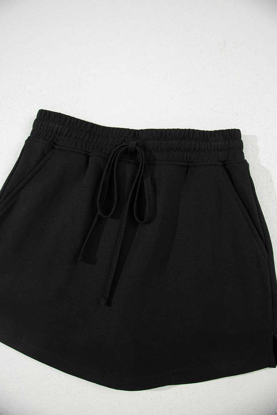 French Terry Drawstring Skort with Pockets- 3 Colors