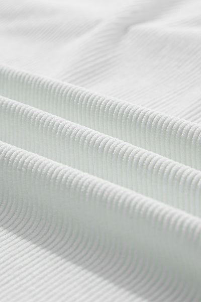 Strawberry Pink Drop Sleeve Crinkle Rib Oversized Sweatshirt