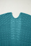 Redwood Burl Mix Pattern Hollow Knit Open Front Cardigan