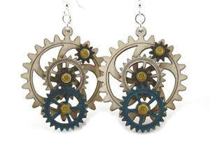 Kinetic Gear Earrings 5003A