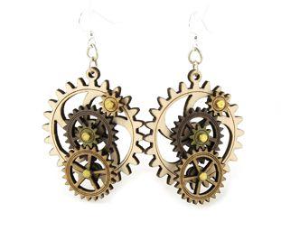 Kinetic Gear Earrings 5003B