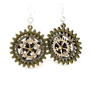 Kinetic Gear Earrings 5004B