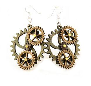 Kinetic Gear Earrings 5005F