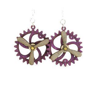 Kinetic Gear Earrings 5006E