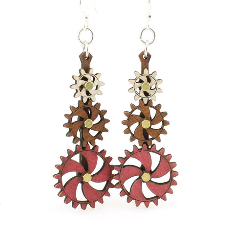 Kinetic Gear Earrings 5009C