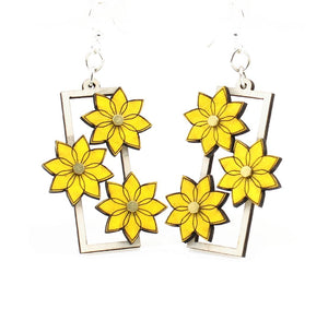 Pedal Pusher Flower Gear Earrings #5010