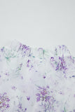Plus Size Lavender Floral Frill V-Neck Blouse