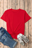 Basic Crew Neck Rolled Sleeve T-Shirt- 12 Colors