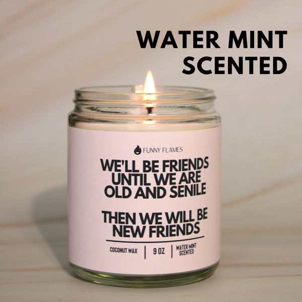 We'll Be Friends Until Were Old And Senile Candle