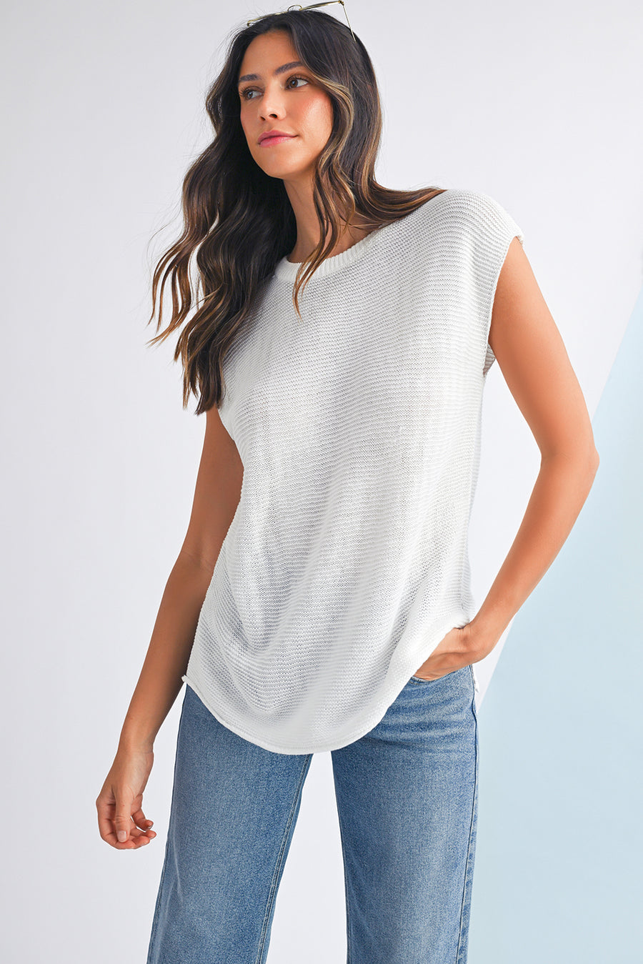 Solid Color Slit Hem Knit Top- 3 Colors