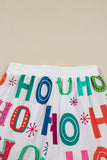 Pink Santa Claus Graphic Christmas Tree Long Sleeve Pajama Set- 2 Colors
