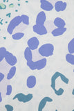 Periwinkle Leopard Print V-Neck Short Sleeve T-Shirt