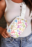 White Bow Print Crossbody Bag