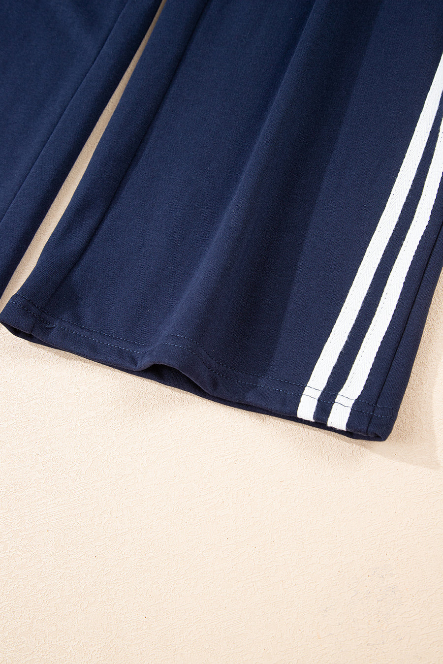 Varsity Striped Cropped Sweatshirt and Wide Leg Pants Matching Set- 5 Colors