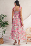 Floral Lace Tied Strap Empire Waist Maxi Dress- 2 Colors