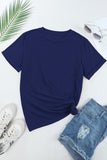 Basic Crew Neck Rolled Sleeve T-Shirt- 12 Colors