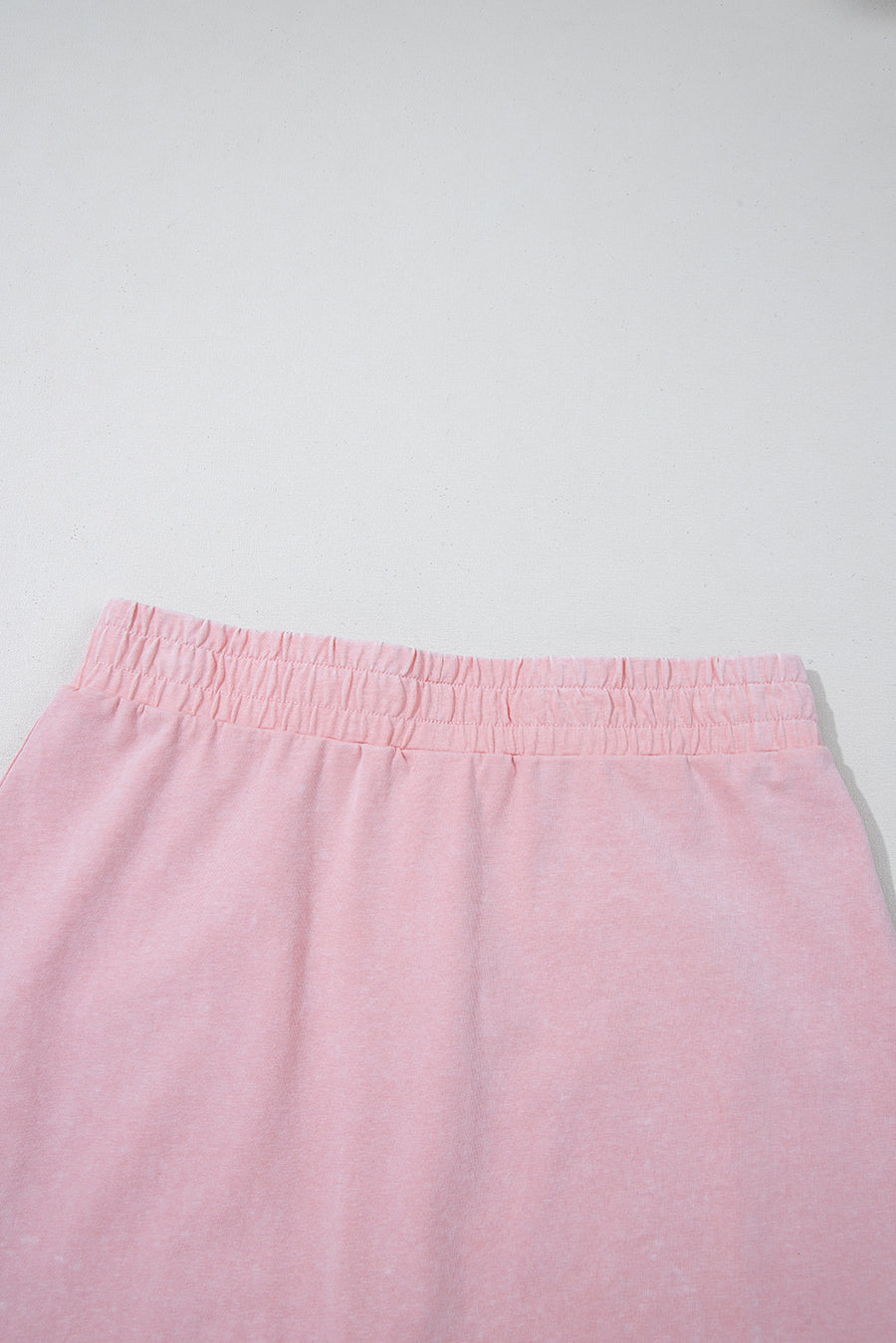 Yellow Cream Solid Color Washed Sleeveless Top Split Skort Cotton 2pcs Outfit