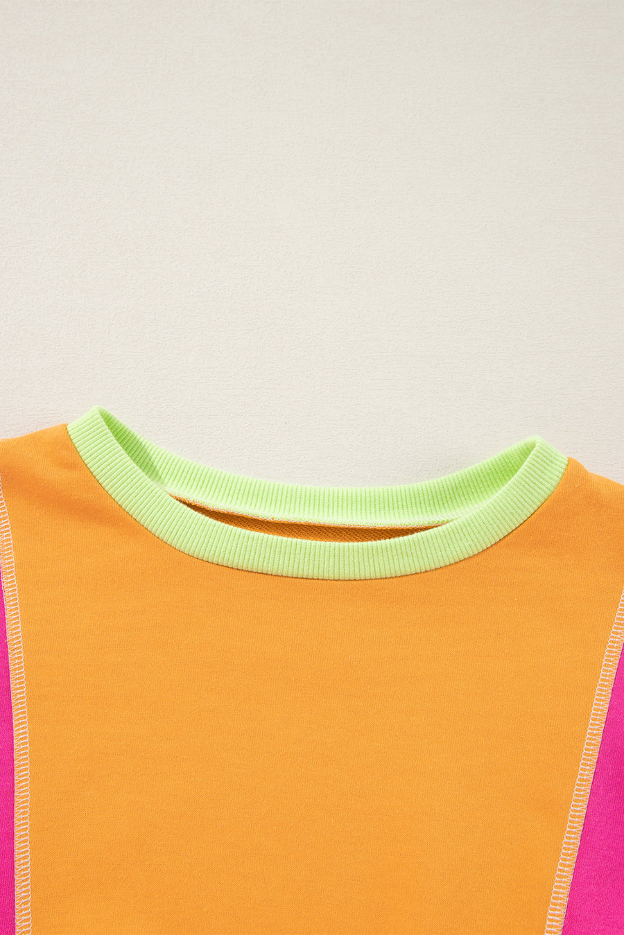 Color Block Patchwork Drop Shoulder Sweatshirt with Pockets- 2 Colors
