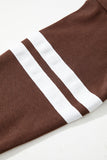 Varsity Striped Sleeve Loose Fit Sweatshirt- 8 Colors