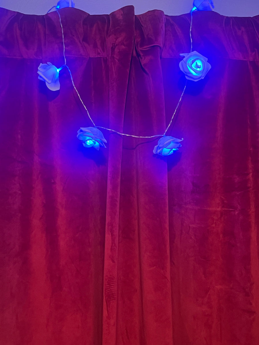 Blue Rose LED String Lights