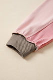 Color Block Waffle Knit Patchwork Oversized Sweatshirt- 3 Colors