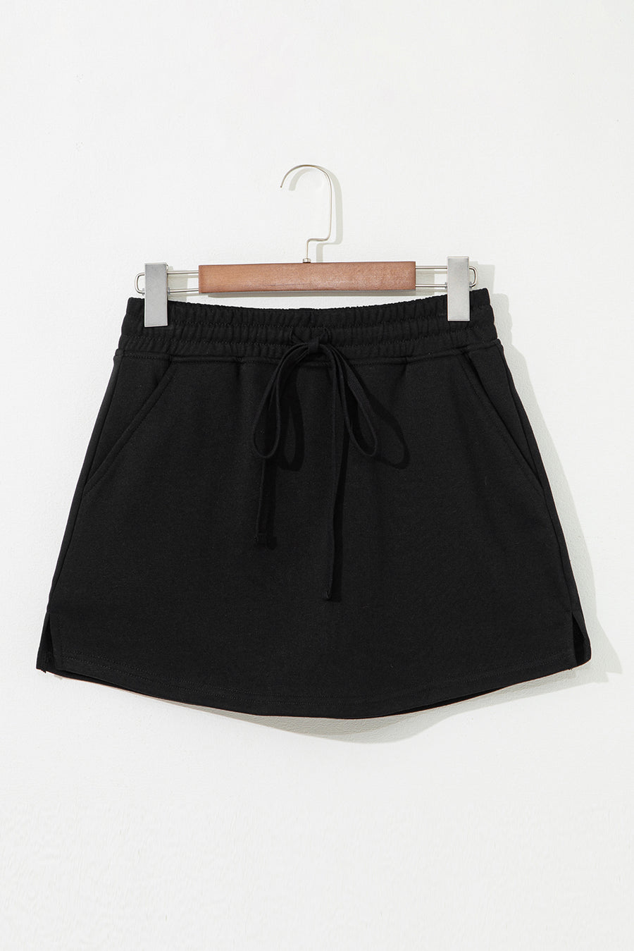 French Terry Drawstring Skort with Pockets- 3 Colors
