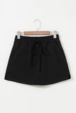 French Terry Drawstring Skort with Pockets- 3 Colors