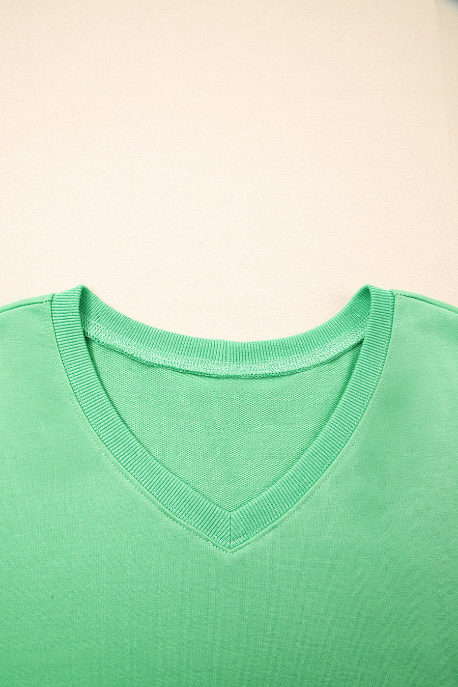 V-Neck Drop Shoulder T-Shirt and Patchwork Shorts Set- 3 Colors