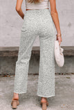 Print Frayed Edge Wide Leg High-Waist Jeans- 7 Styles