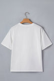 Printed Denim Chest Pocket Graphic T-Shirt- 2 Colors