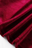 Velvet Asymmetric Button Keyhole Long Sleeve Blouse- 2 Colors