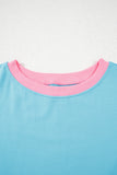 *Pre-Order* Color Block Drop Shoulder T-Shirt and Skort Set- 5 Colors
