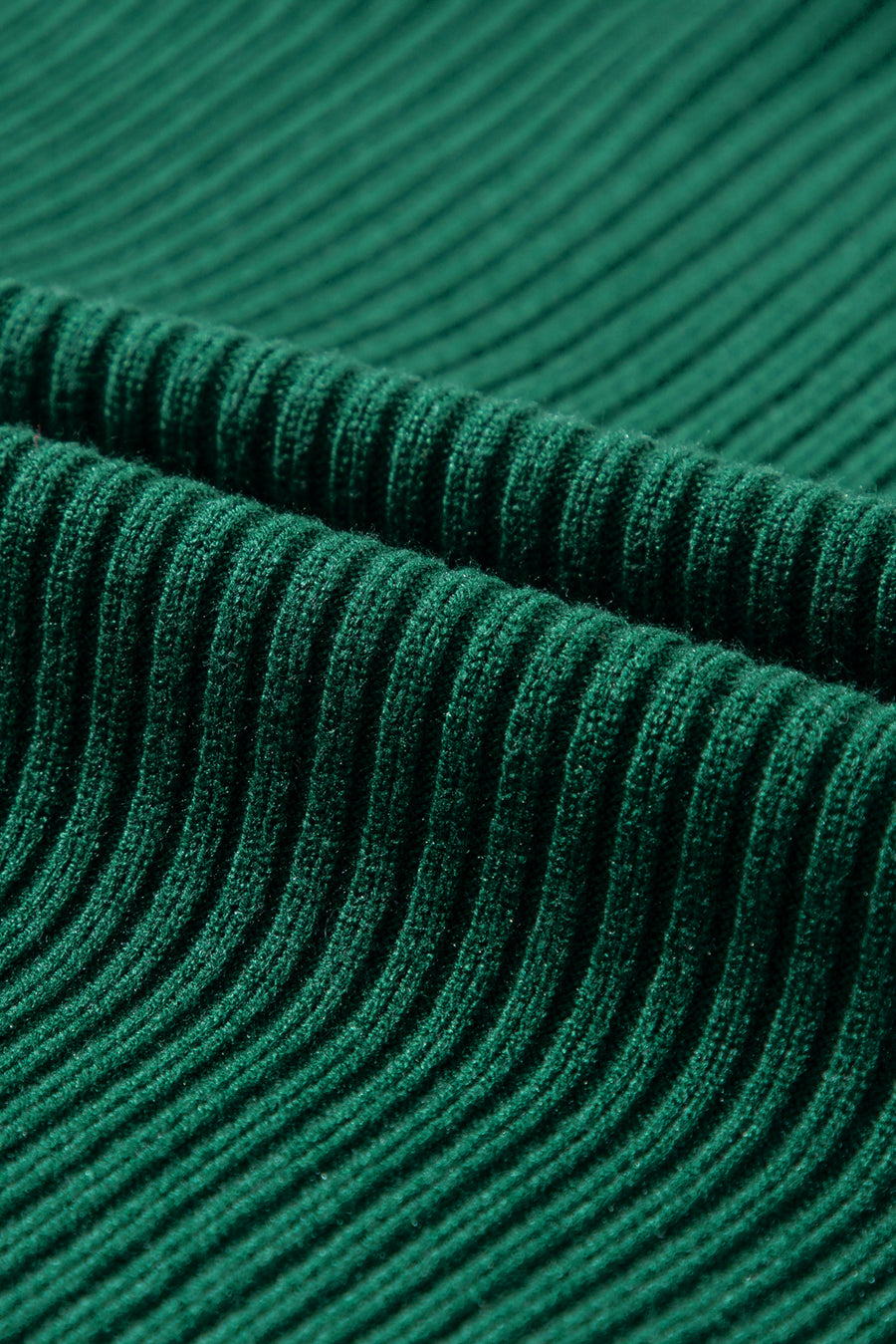 Green Pocket Ribbed Knit Short Sleeve Sweater- 9 Colors