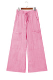 Mineral Wash Exposed Seam Wide Leg Cargo Pants- 3 Colors
