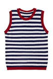 Striped Contrast Trim Sleeveless Sweater Vest- 3 Colors
