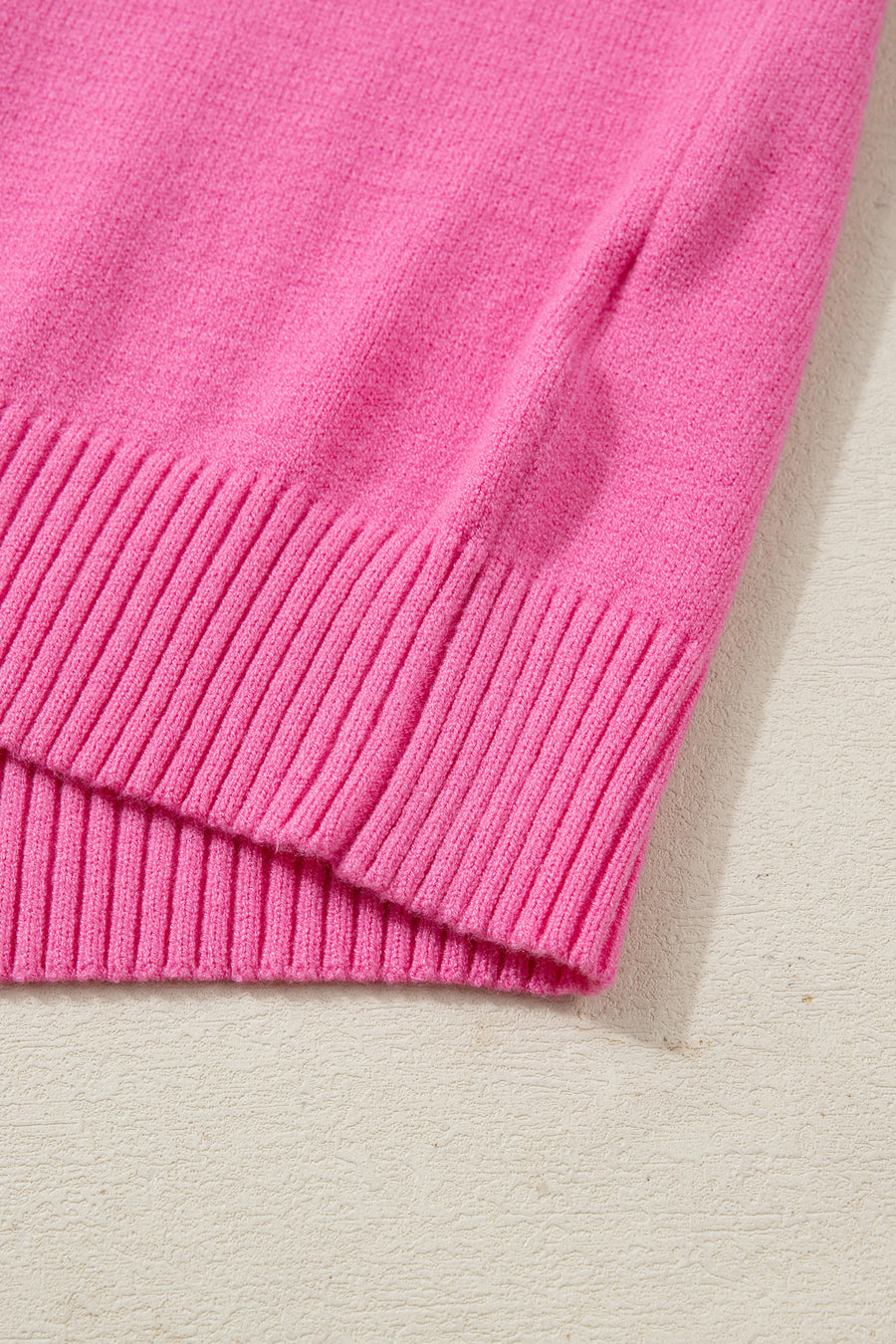 Ribbed Trim Crew Neck Ruffled Short Sleeve Sweater- 3 Colors