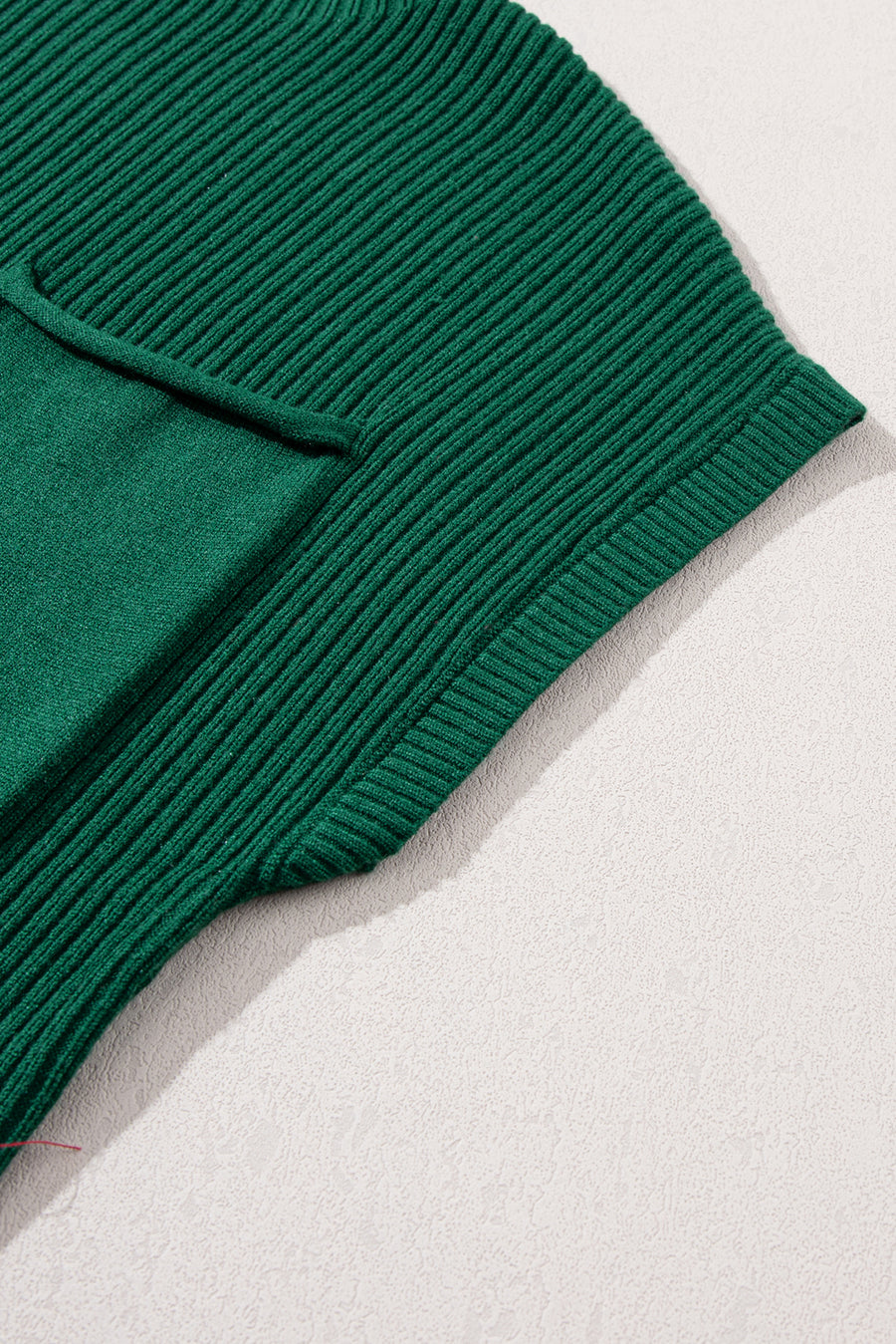 Green Pocket Ribbed Knit Short Sleeve Sweater- 9 Colors