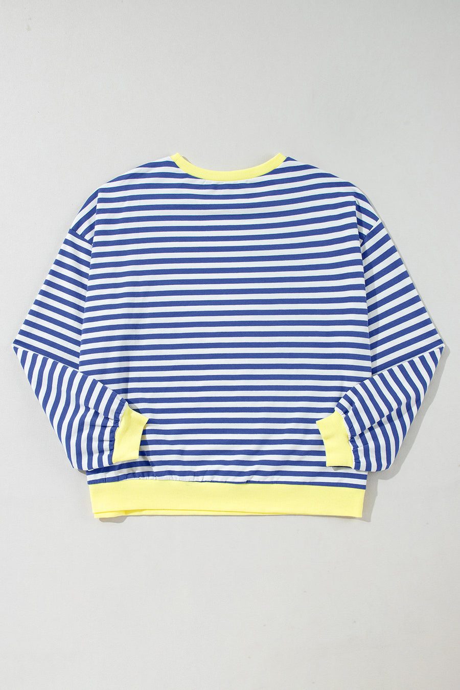 Striped Contrast Trim Oversized Sweatshirt- 4 Colors