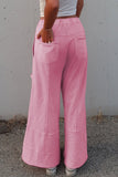 Mineral Wash Exposed Seam Wide Leg Cargo Pants- 3 Colors