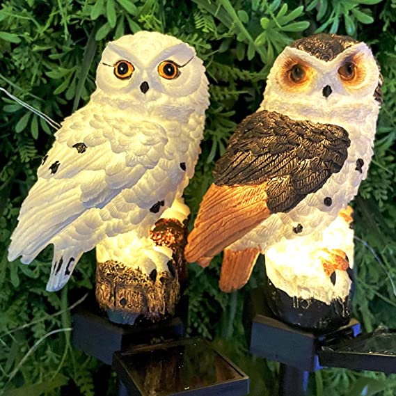 Owl Solar Stake Lights- 2 Colors & 3 Options