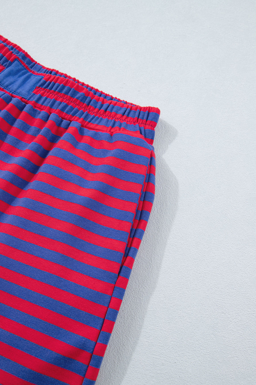 Striped Ribbed Short Sleeve T-Shirt and Shorts Set- 3 Colors
