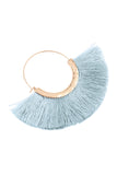 Fan Tassel Hoop Earrings- 9 Colors