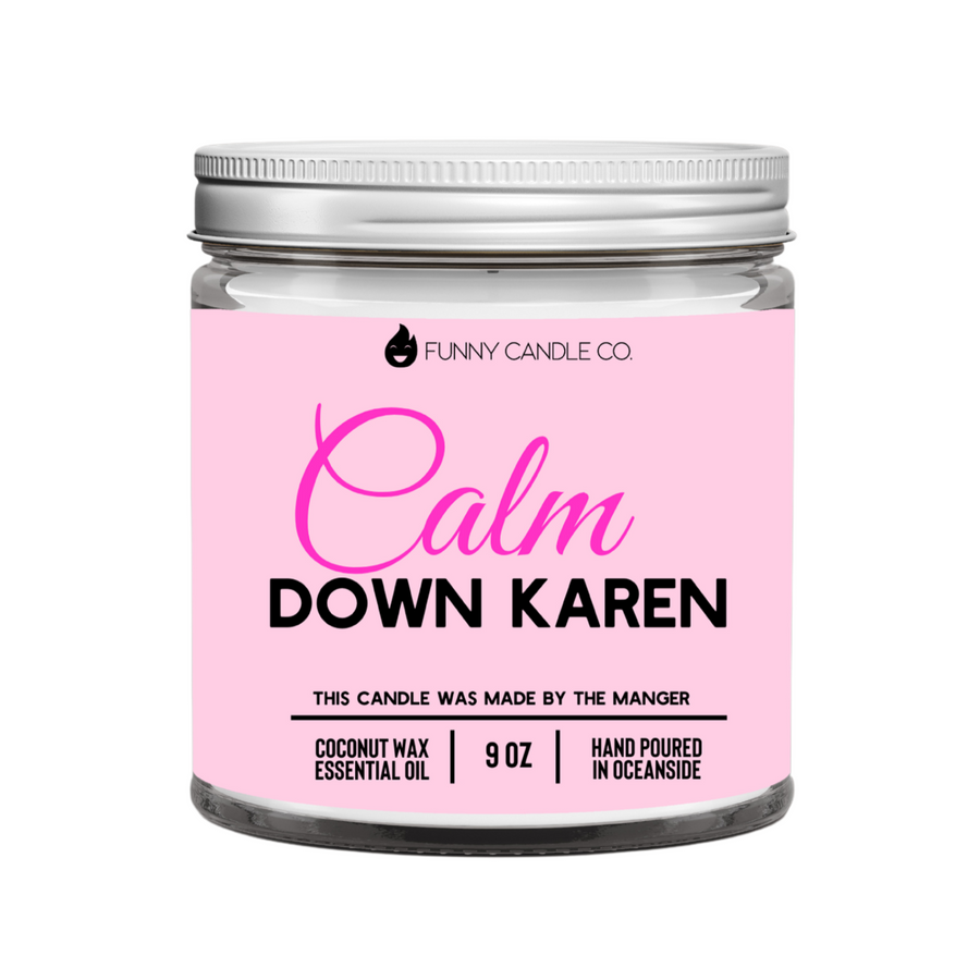 Calm Down Karen Candle- 2 Sizes