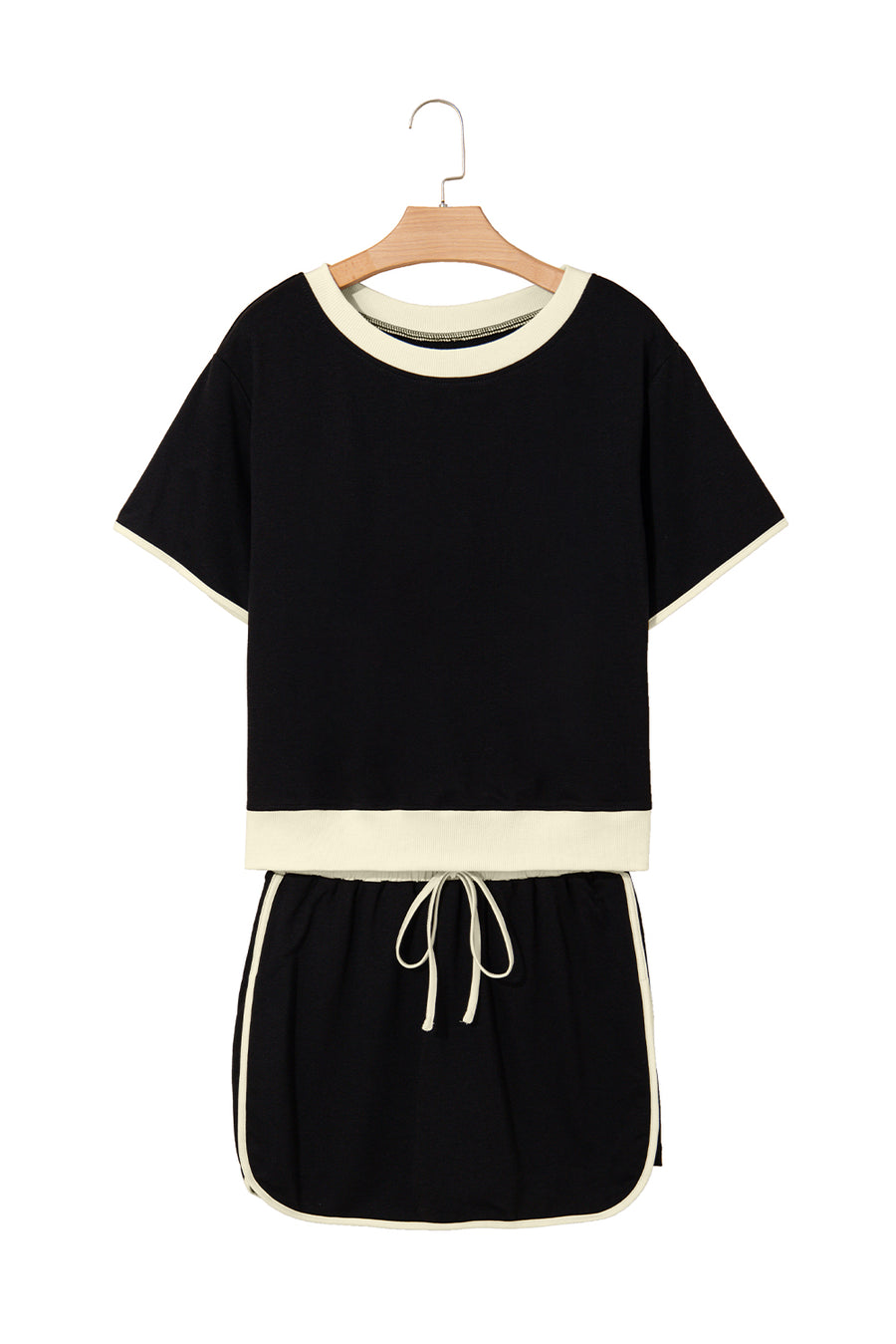 *Pre-Order* Color Block Drop Shoulder T-Shirt and Skort Set- 5 Colors
