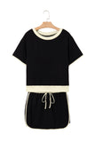 *Pre-Order* Color Block Drop Shoulder T-Shirt and Skort Set- 5 Colors